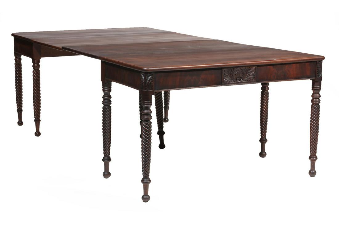 American Classical Carved Mahogany Banquet Table (1 of 4)