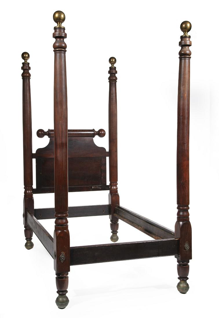 Pair of American Classical Mahogany Poster Beds (1 of 15)