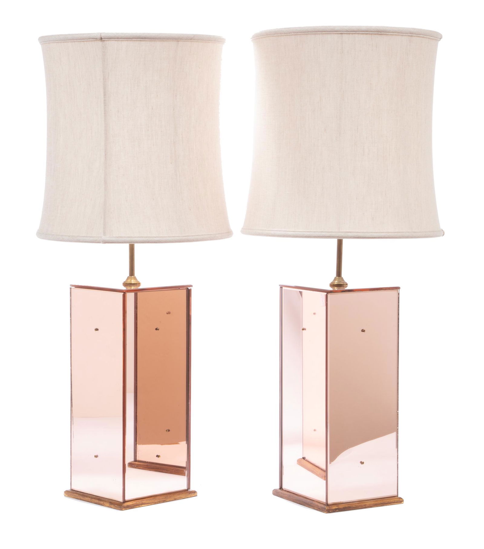 Pair of Maison Jansen-Style Mirrored Table Lamps (1 of 2)