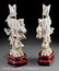 0456: Chinese Jadeite 'Long-Life' Crane & Pine Groups - 4