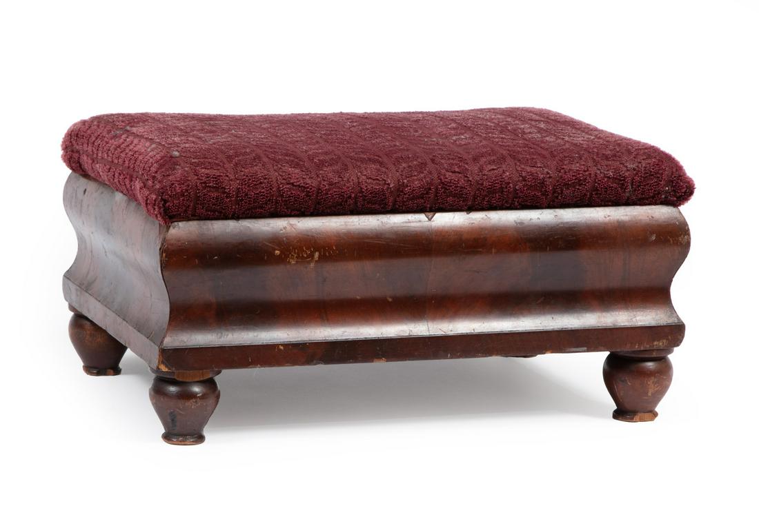 American Classical Mahogany Footstool (1 of 2)