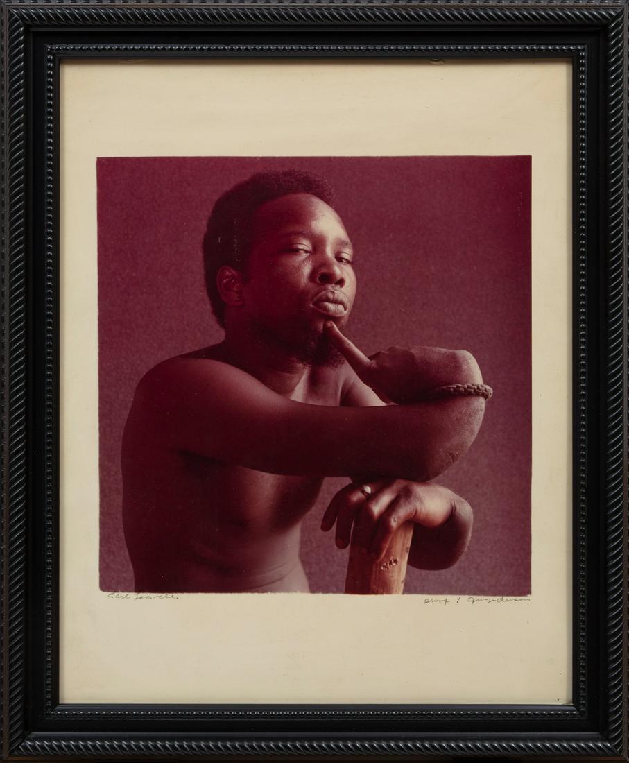 George Valentine Dureau (American/Louisiana): George Valentine Dureau (American/Louisiana, 1930-2014), "Earl Leavell", c-print mounted to foam core, signed, titled and inscribed "proof" lower margin, sheet 20 in. x 16 in., framed. Condition: Over