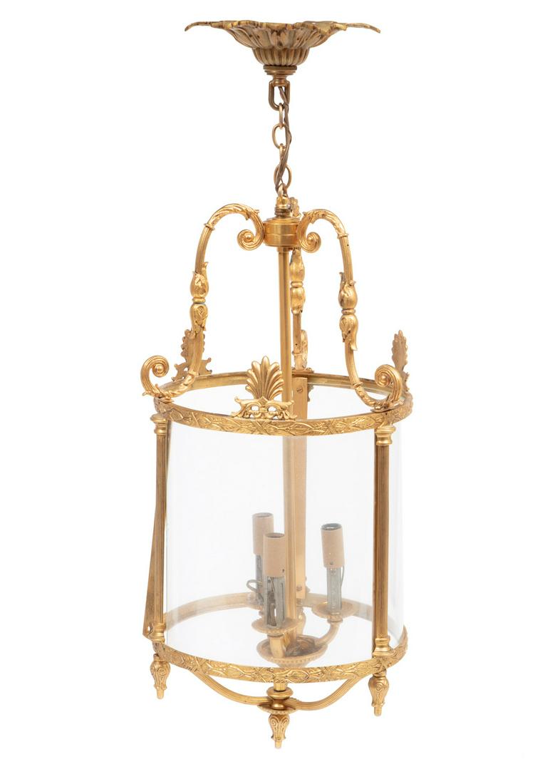 Louis XVI-Style Gilt Bronze Hall Lantern (1 of 3)