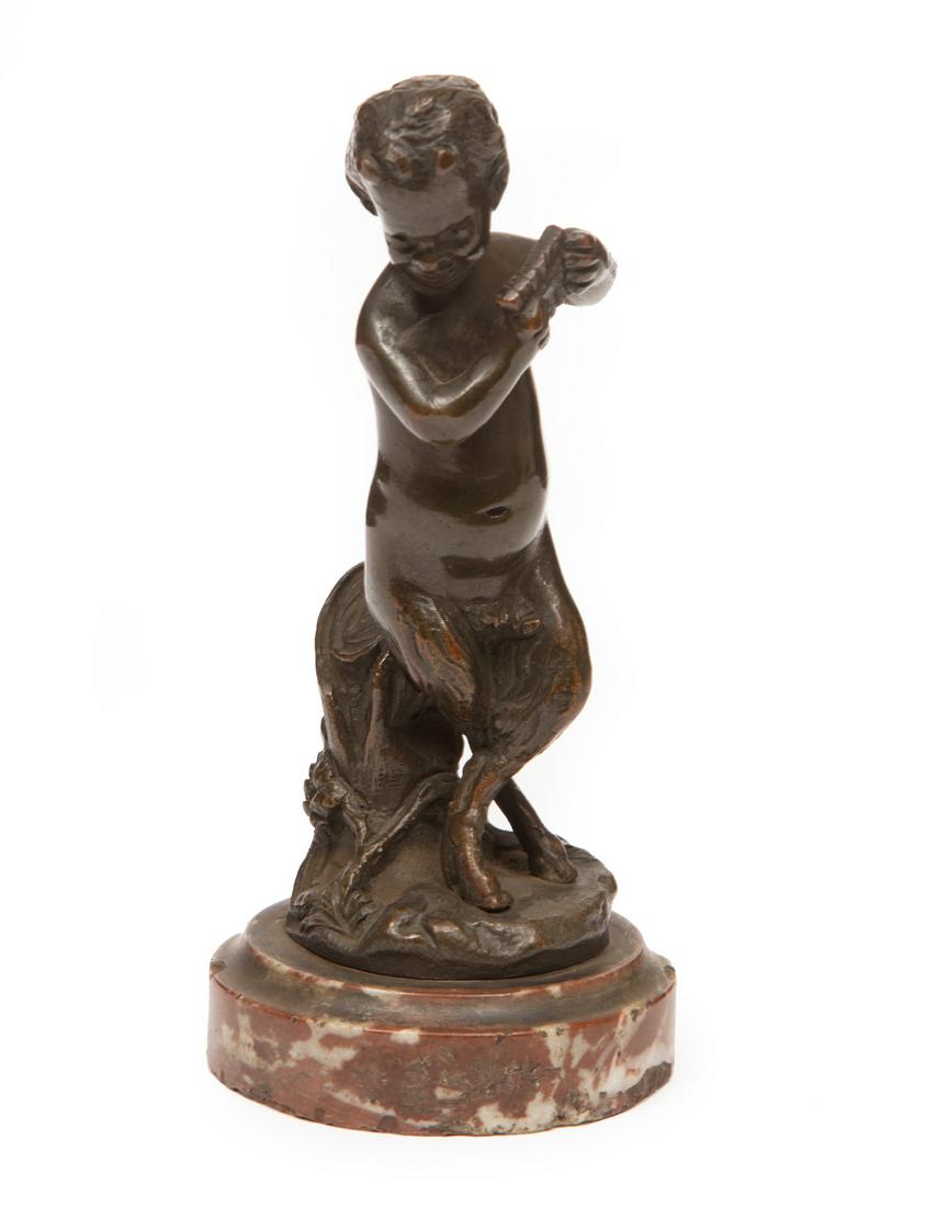 Patinated Bronze Figure of a Faun with Pan Flute (1 of 4)