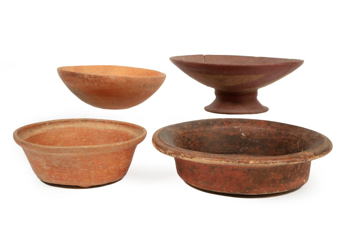 Four Pre-Columbian Pottery Bowls (1 of 2)