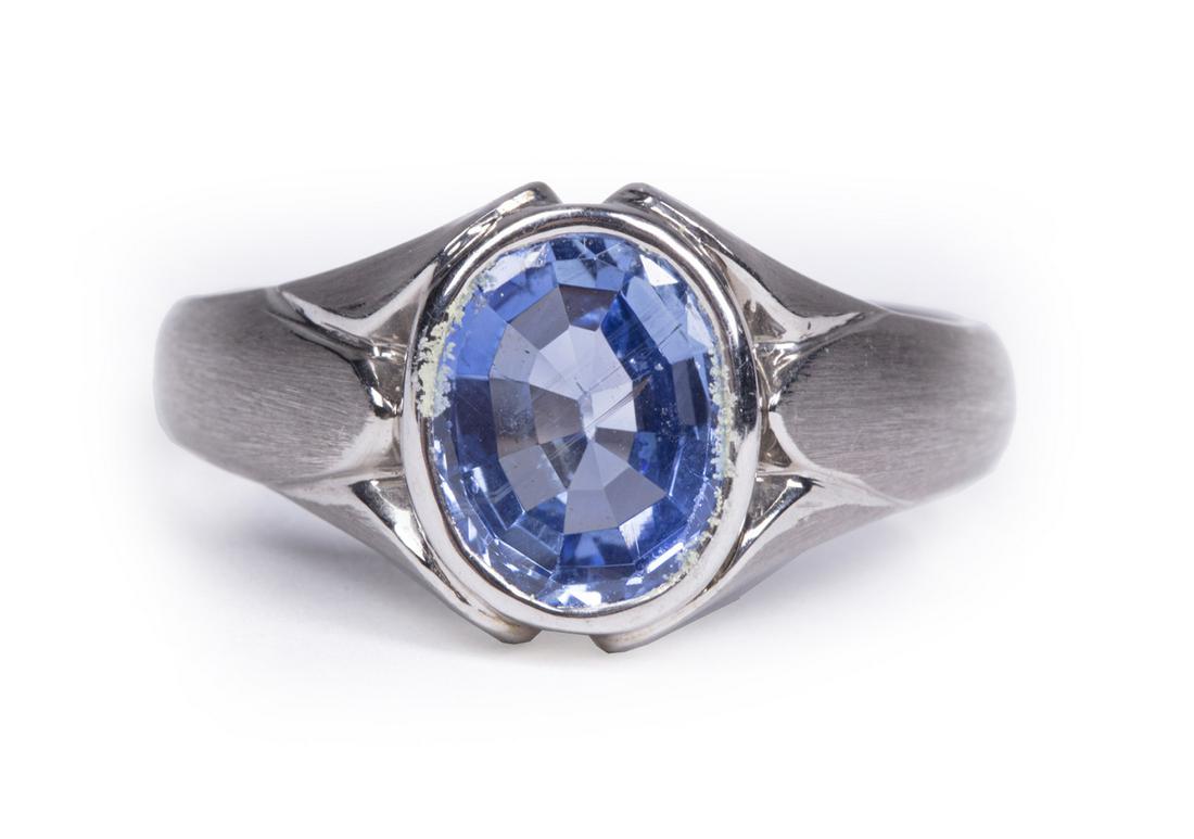 Cartier Platinum and Sapphire Ring (1 of 3)