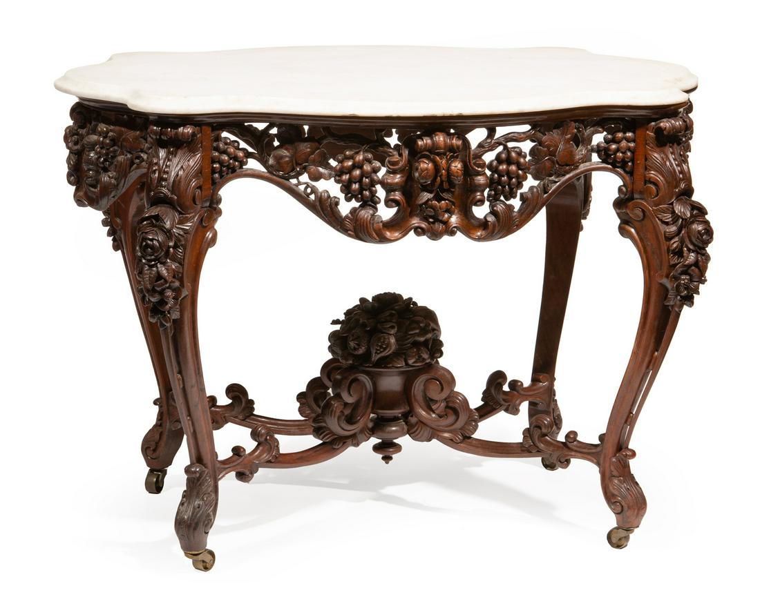 Rosewood Center Table, attr. Belter (1 of 15)