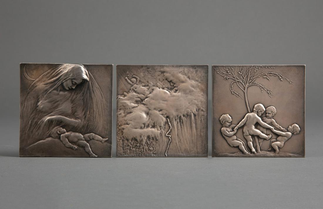 Three Austrian .900 Silver Plaques (1 of 12)