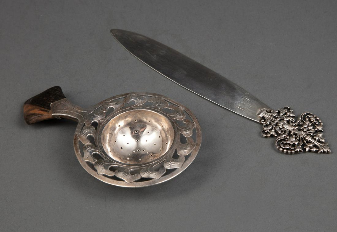 Horace E Potter Sterling & Rosewood Tea Strainer (1 of 2)