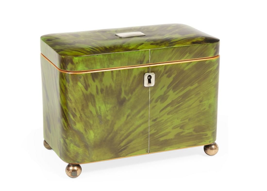 George III Tortoiseshell Tea Caddy (1 of 12)