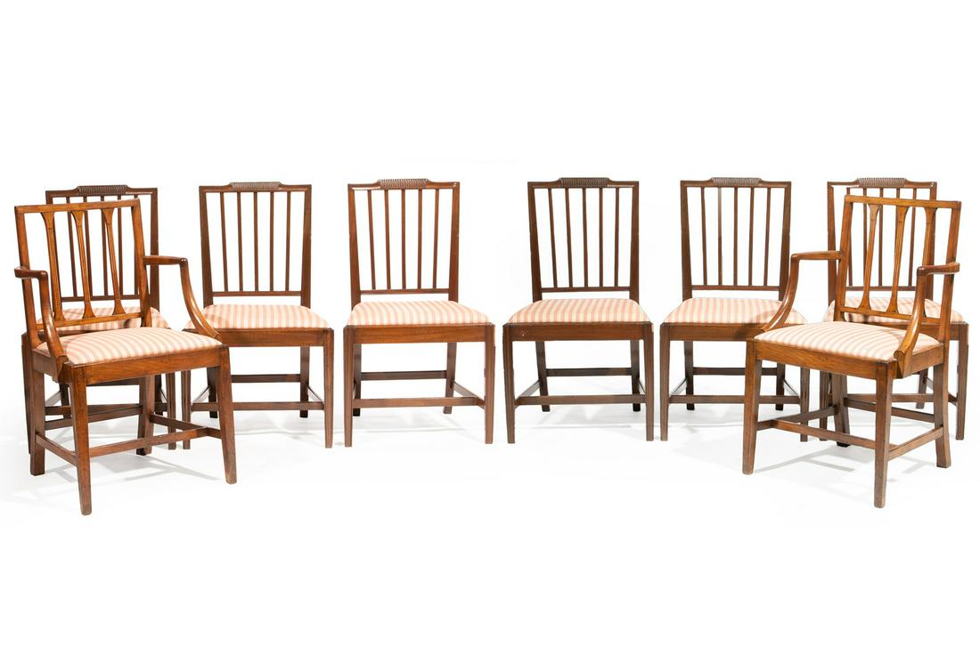Assembled Eight George III Mahogany Dining Chairs (1 of 5)