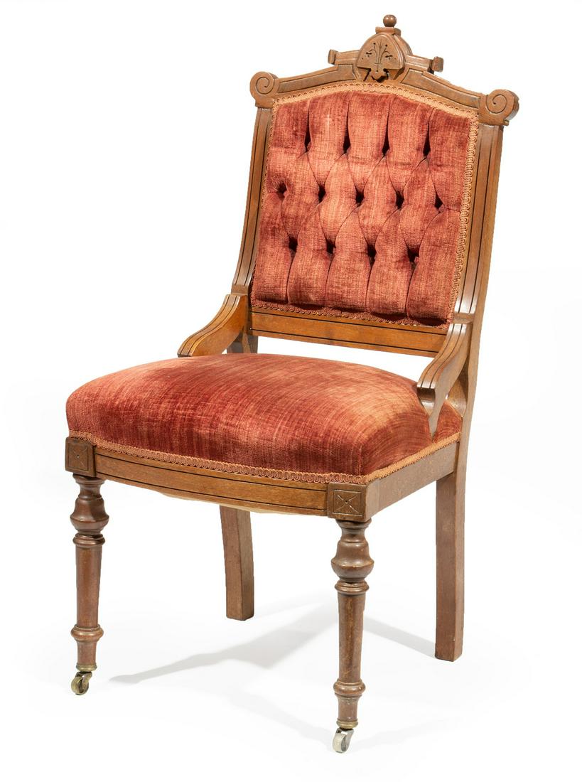 American Renaissance Walnut Side Chair (1 of 4)