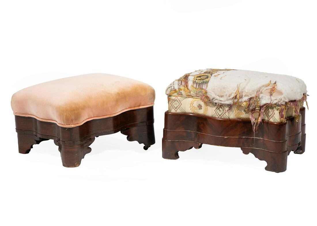Two American Late Classical Mahogany Footstools (1 of 2)