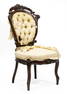 American Rococo Carved Rosewood Side Chair