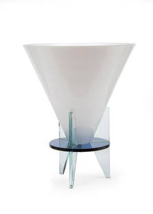 Rodolfo Dordoni  - Fontana Arte Otero Table Lamp: Rodolfo Dordoni for Fontana Arte Otero Table Lamp, c. 1986, Italy, model 2478, marked, cased glass, h. 21 in., dia. 17 1/2 in.