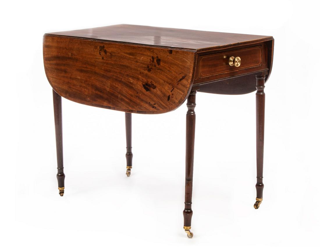 George III Inlaid Mahogany Pembroke Table (1 of 3)