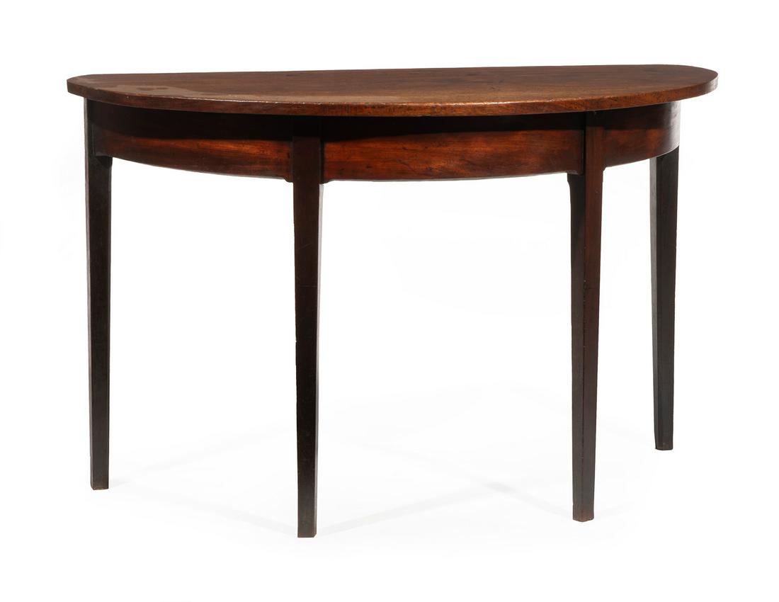 George III Mahogany Demilune Console Table (1 of 3)