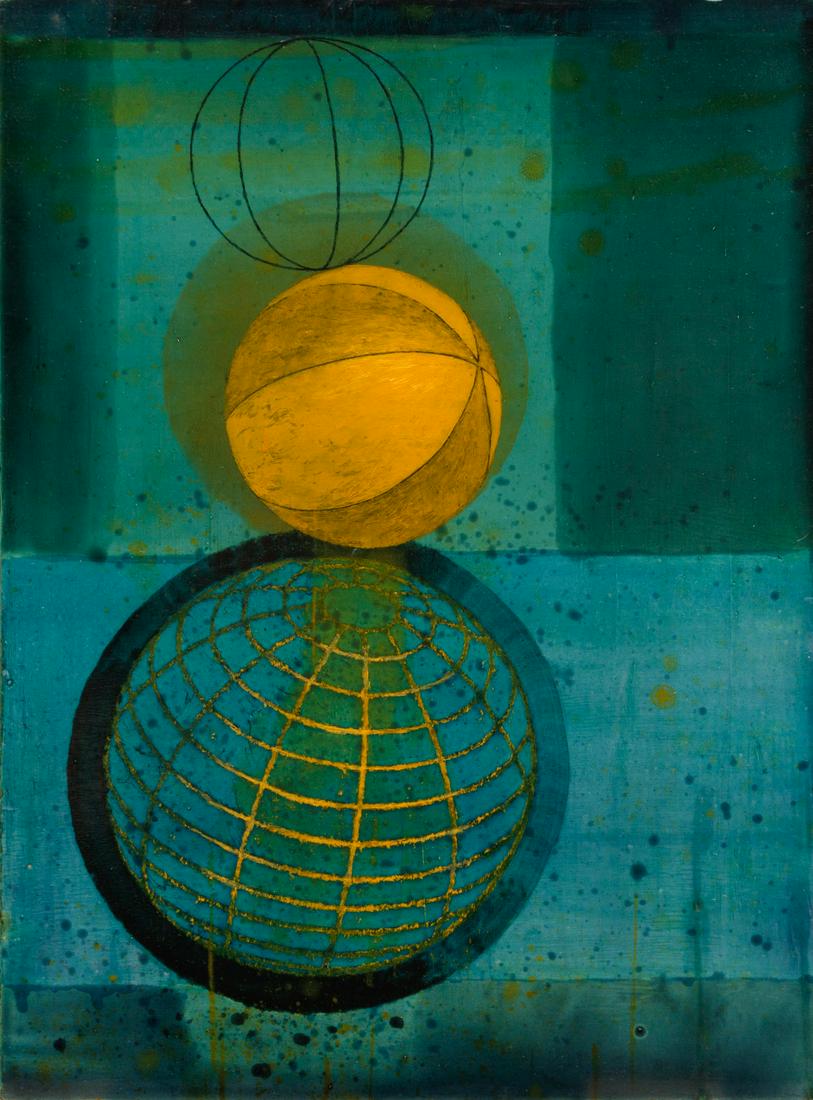 Larry Brown (American/New York, b. 1942): Larry Brown (American/New York, b. 1942), "Ritual", 2001, oil on panel, initialed, titled and dated en verso, 16 in. x 12 in., unframed. Note: Neal Auction would like to thank Larry Brown for his assi