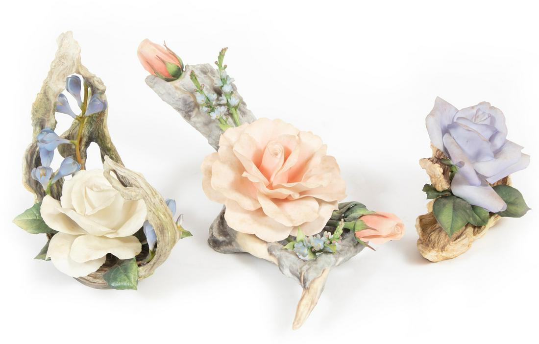 Three Boehm Porcelain Flowers (1 of 5)