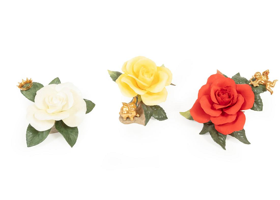 Three Boehm Porcelain Roses (1 of 3)