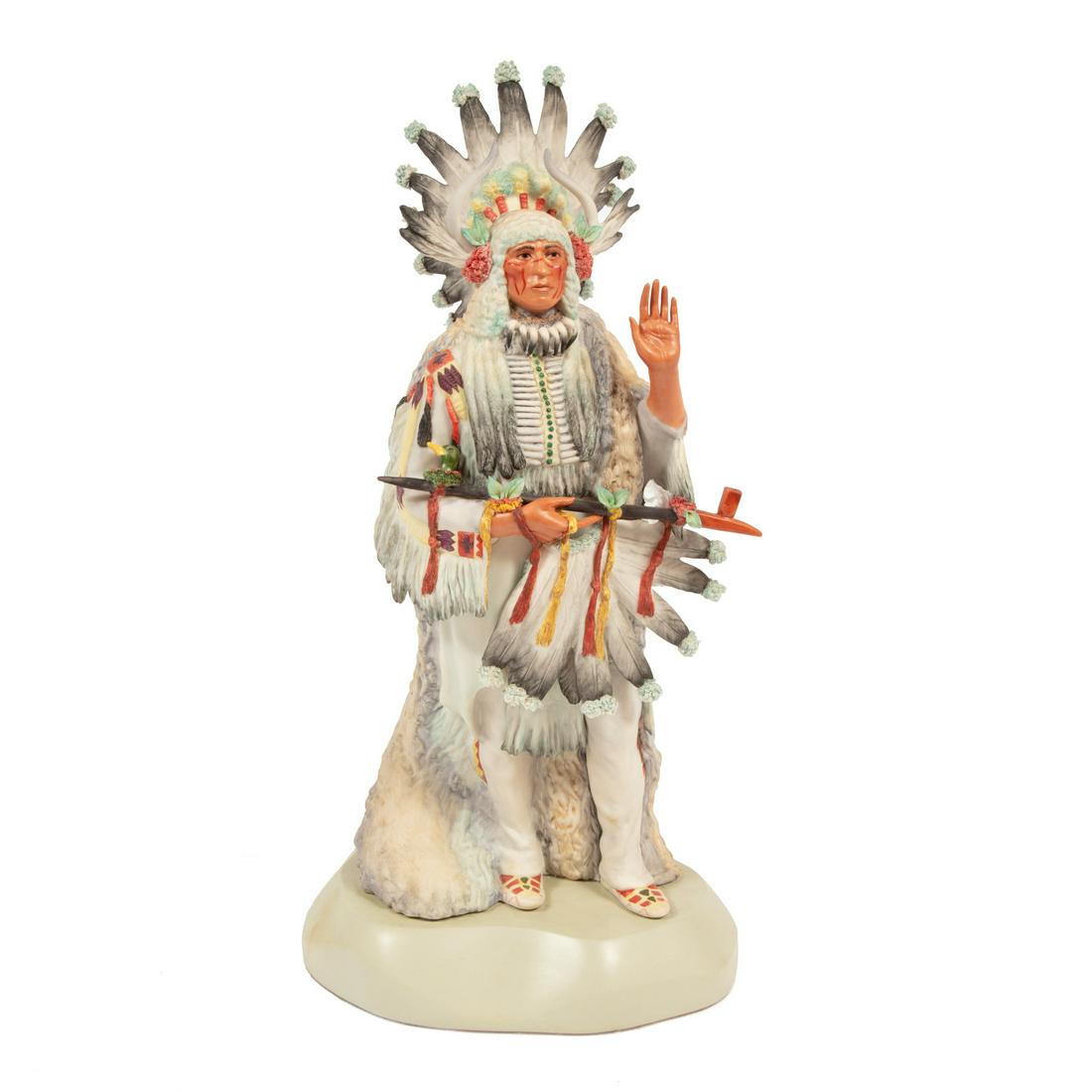Cybis Porcelain Figure of Sioux, "Wankan Tanka" (1 of 3)