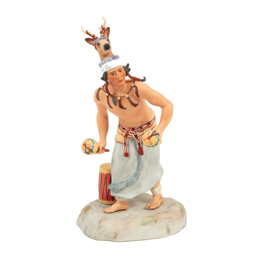 Cybis Porcelain Figure of Yaqui, Deer Dancer (1 of 4)