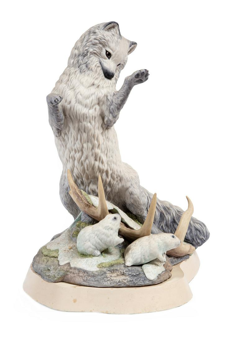 Cybis Porcelain Arctic Fox (1 of 3)