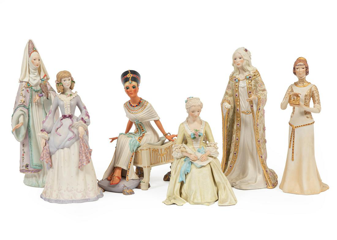 Six Cybis Porcelain Figures of Ladies (1 of 3)