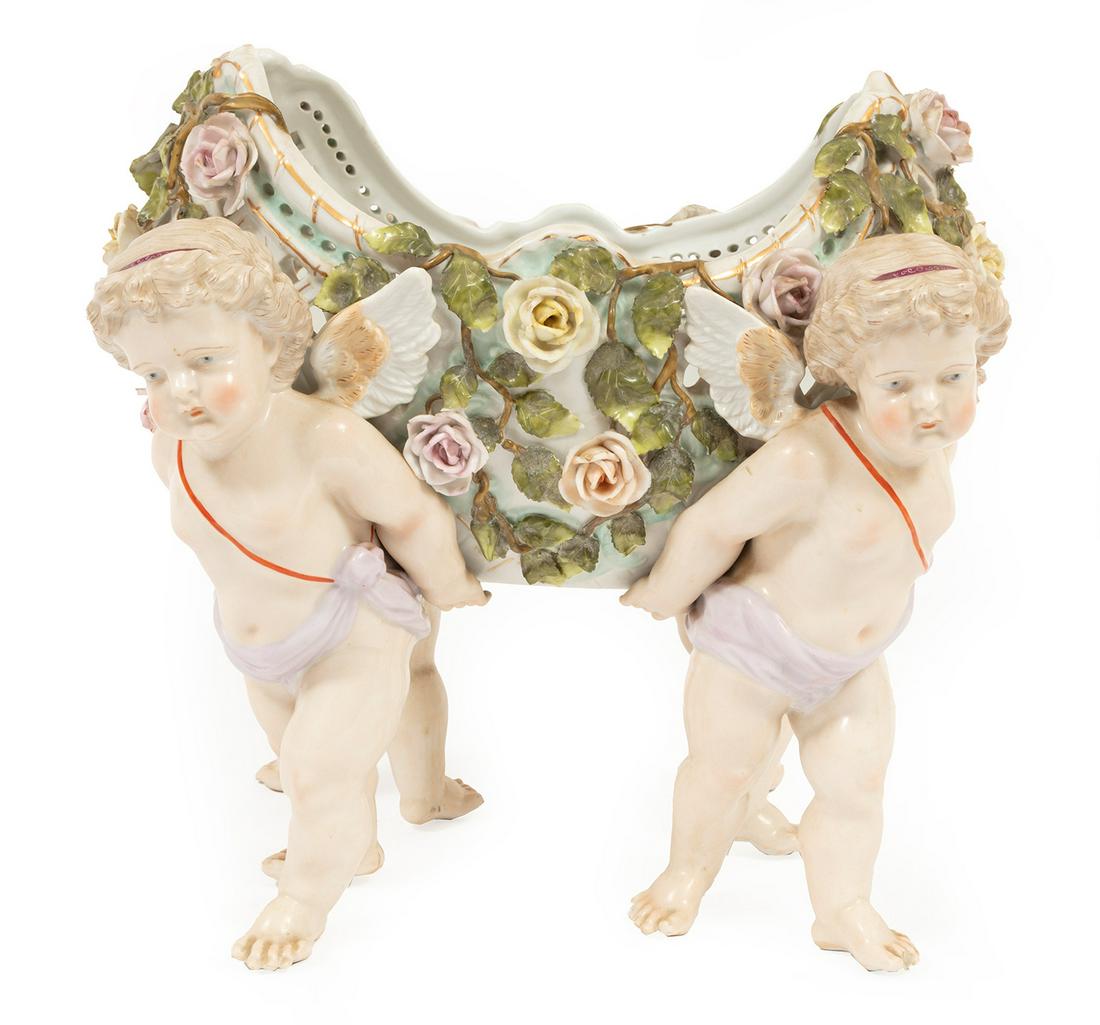 Dresden Polychrome and Gilt Porcelain Vase (1 of 4)