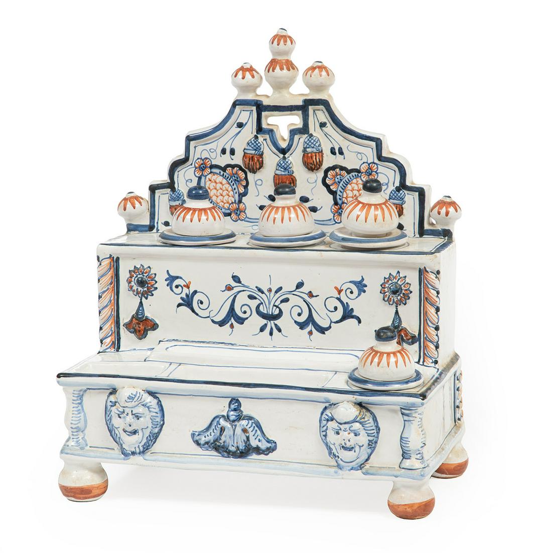 Antique Delft Pottery Inkwell (1 of 2)