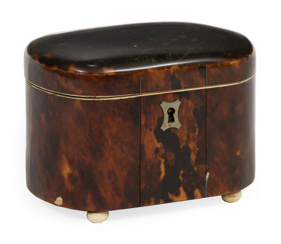 English Tortoiseshell Tea Caddy (1 of 3)