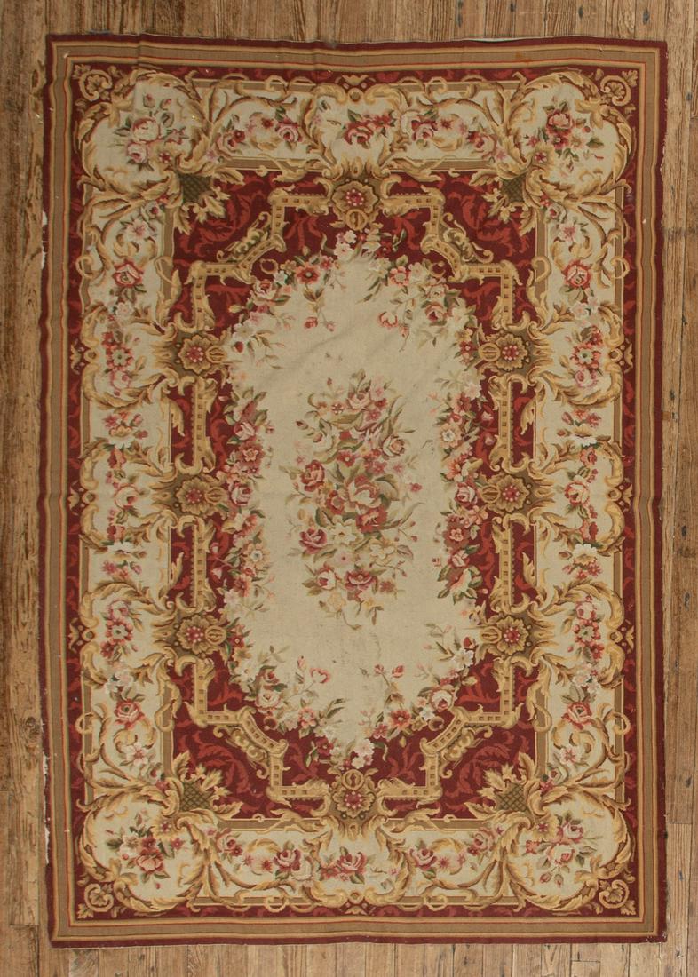 Two Aubusson Carpets: Two Aubusson Carpets, one 5 ft. 8 in. x 8 ft. 7 in., other 4 ft. x 6 ft.