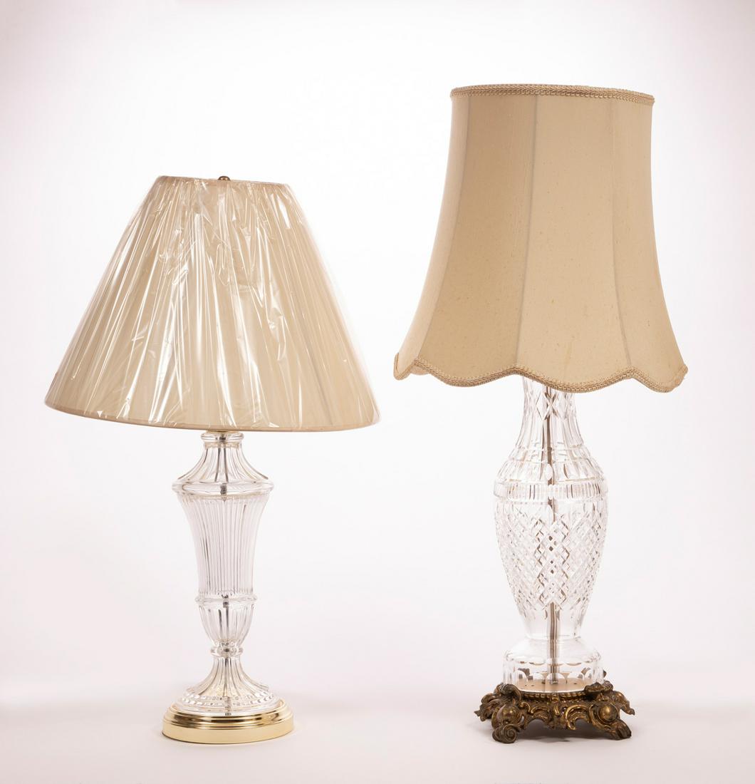 Two American Cut Glass Table Lamps (1 of 2)