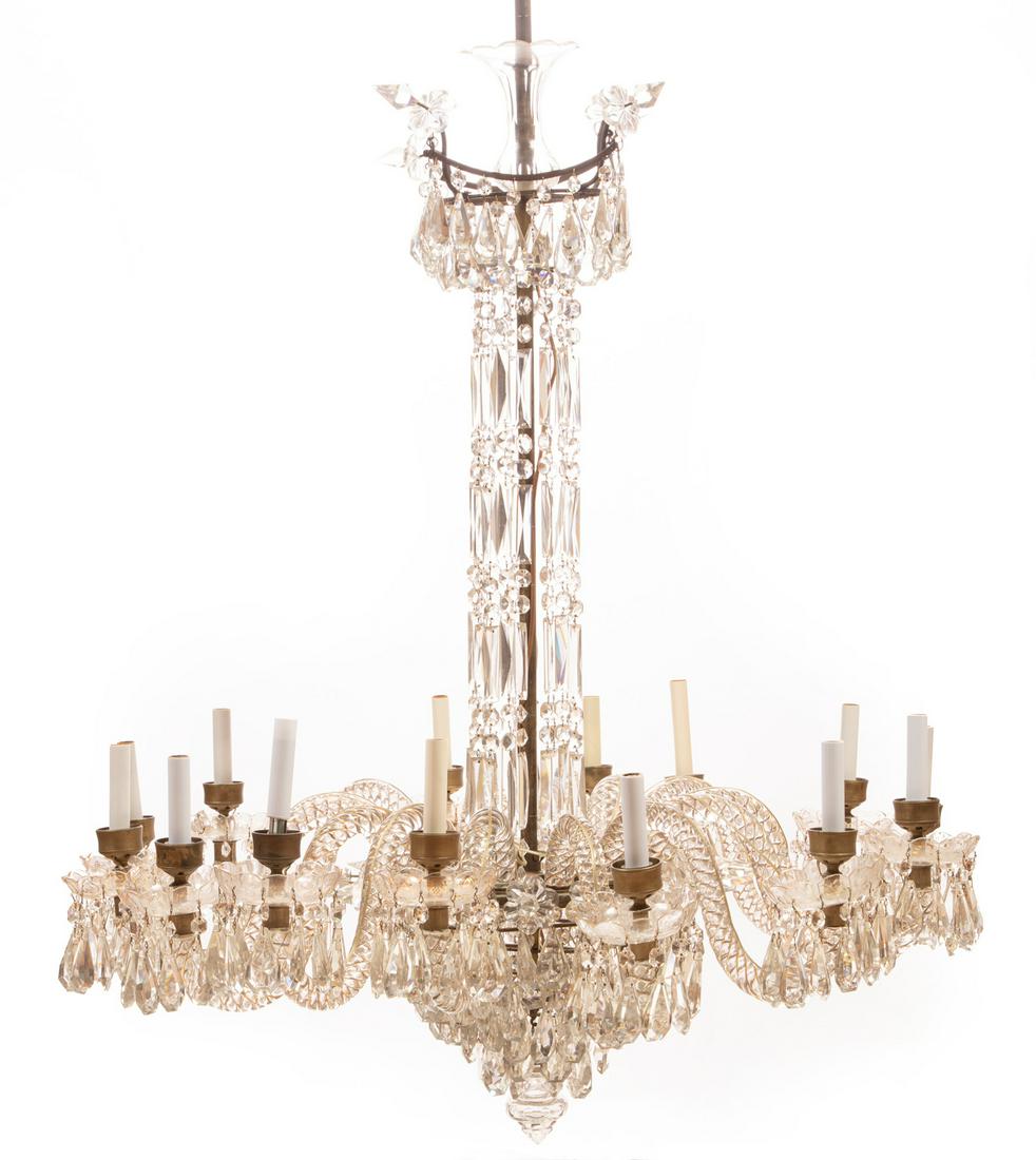 French Cut Glass and Gilt Chandelier (1 of 4)