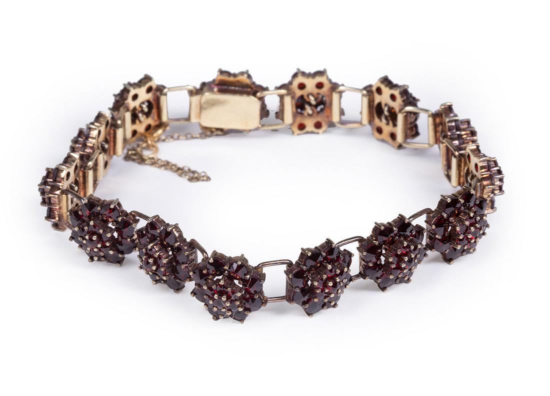 14 kt. Yellow Gold and Bohemian Garnet Bracelet (1 of 2)