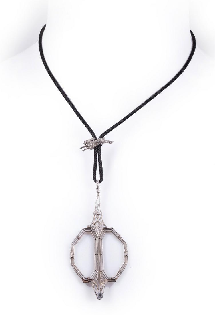 14 kt. White Gold, Diamond and Ruby Lorgnette (1 of 2)