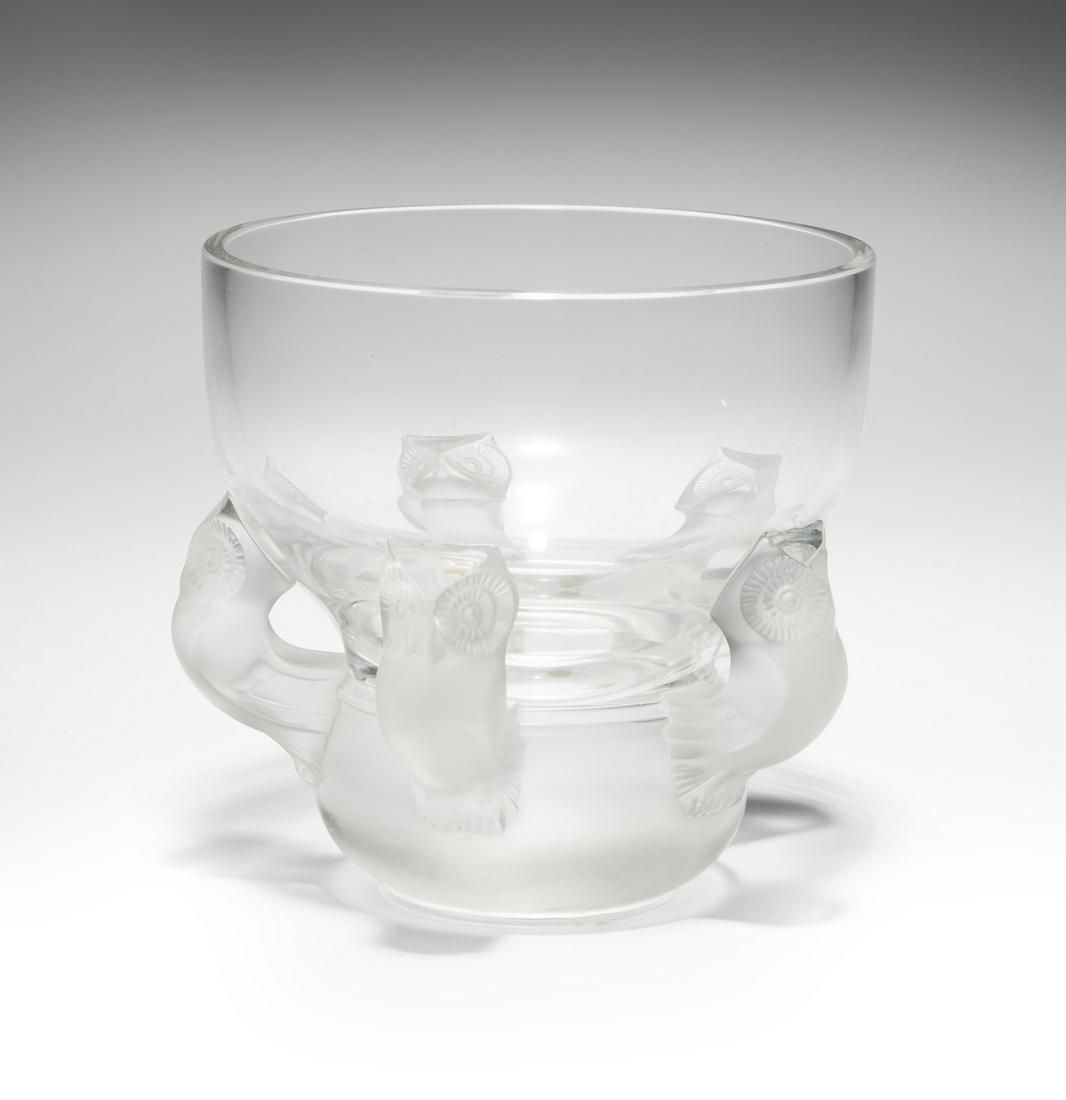Lalique Crystal Owl Vase (1 of 3)