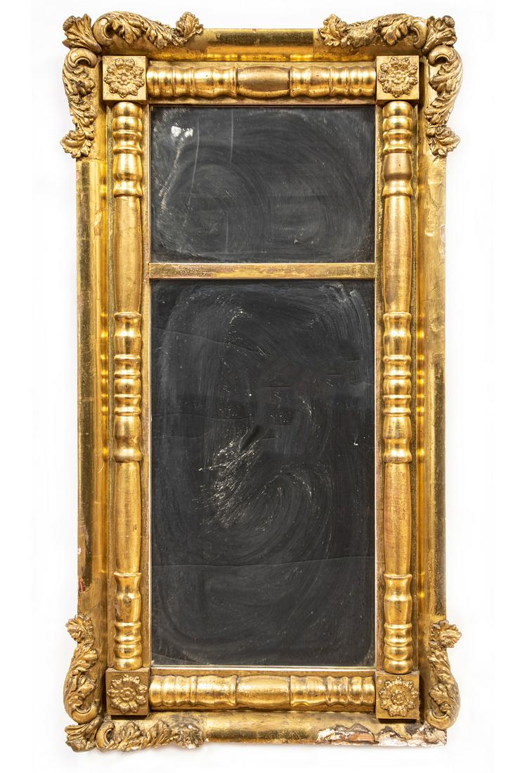 American Classical Carved and Gilded Pier Mirror (1 of 1)