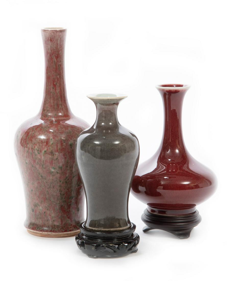 Three Chinese Glazed Porcelain Vases (1 of 2)
