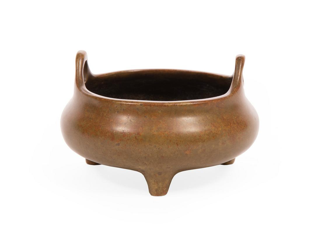 Small Chinese Bronze Tripod Censer (1 of 2)