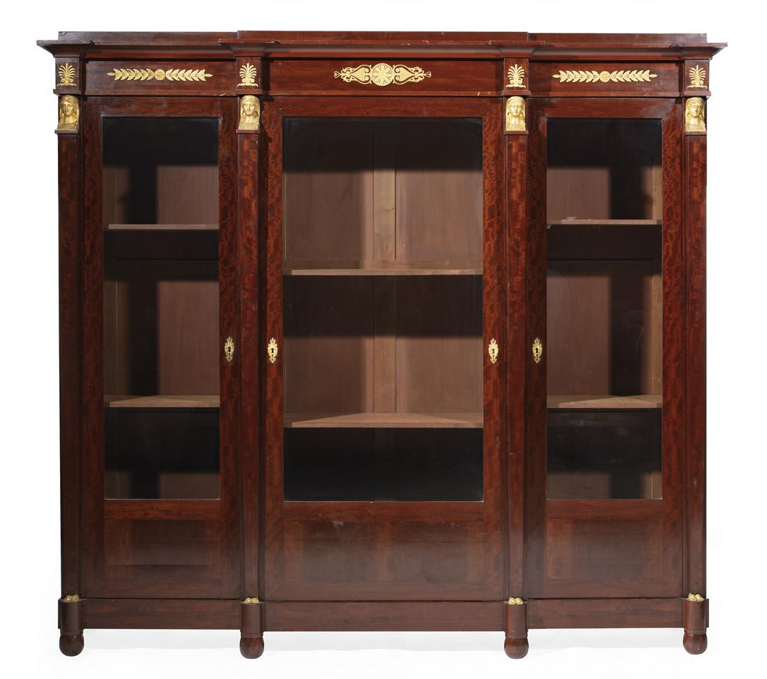 Empire-Style Bronze-Mounted Mahogany Bookcase (1 of 16)