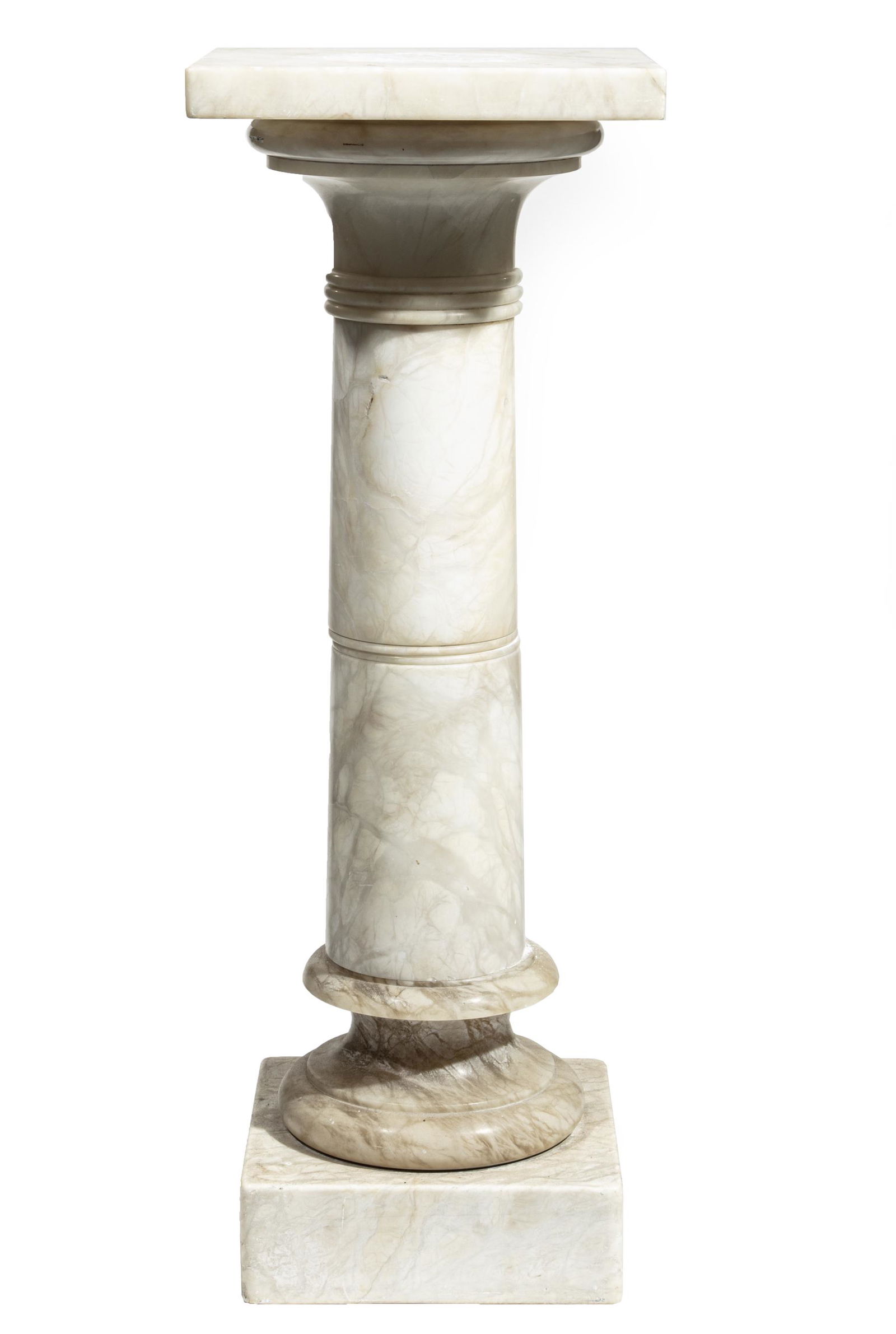 Carved Alabaster Pedestal (1 of 1)