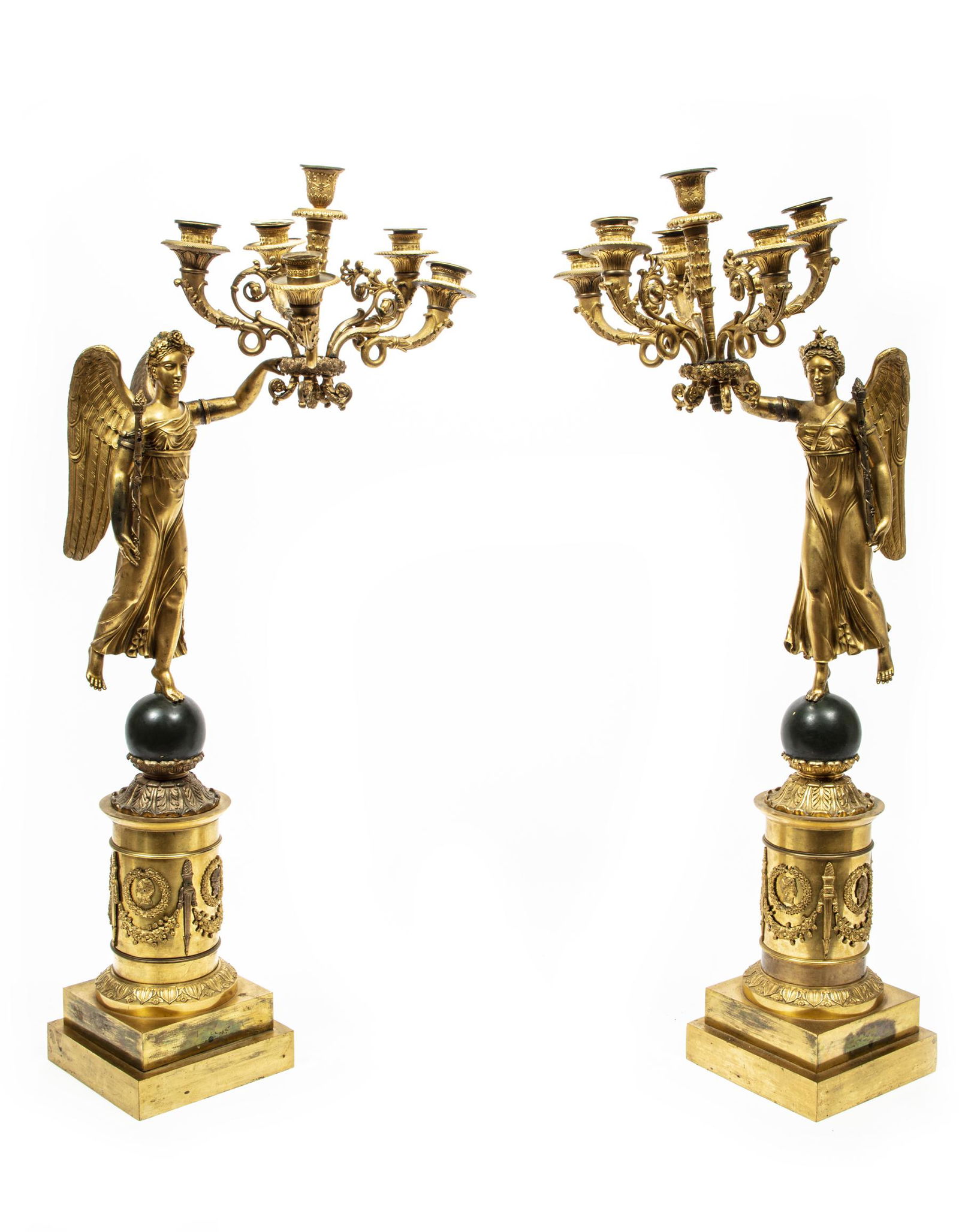 Louis Philippe Gilt, Patinated Bronze Candelabra (1 of 5)