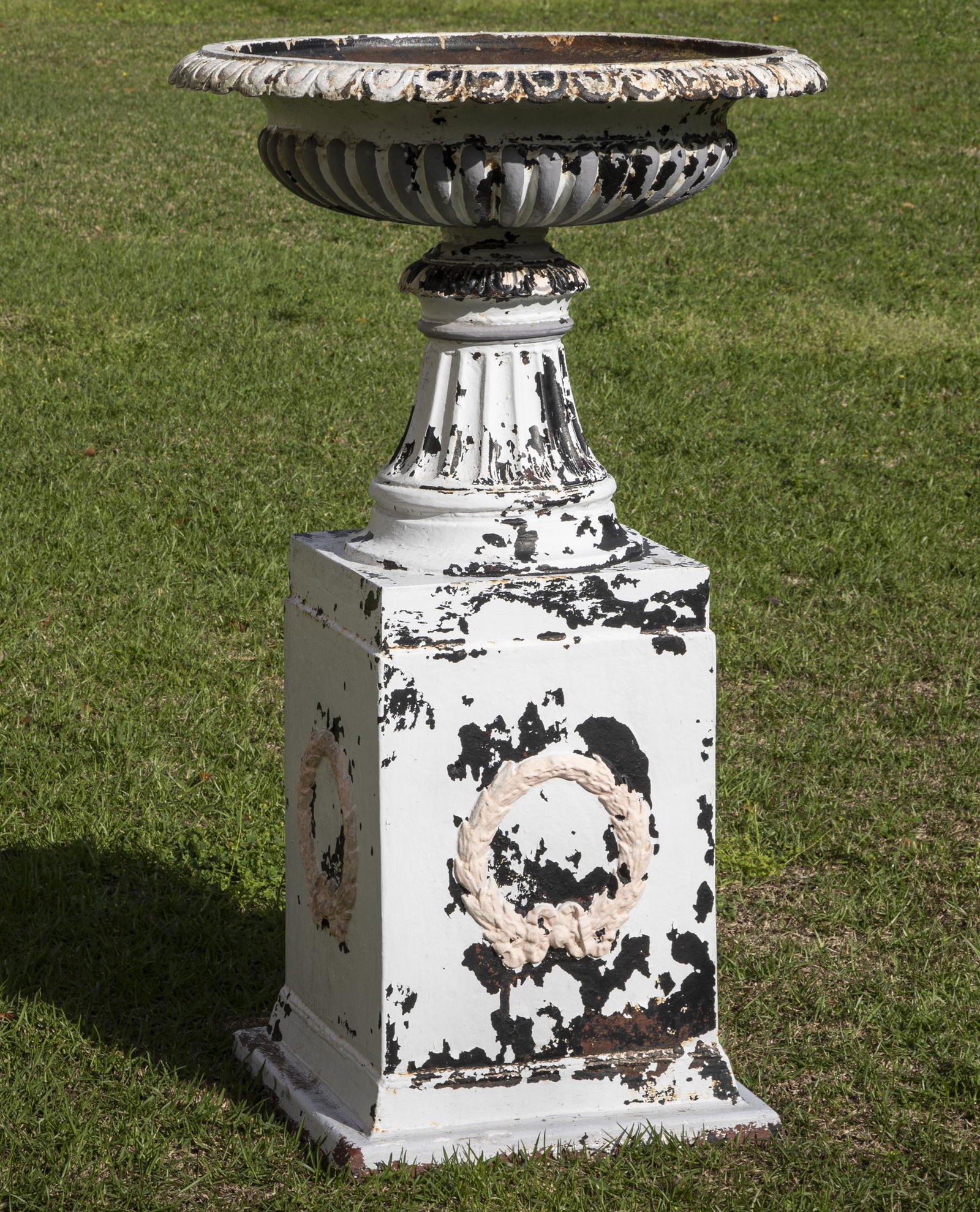 American Painted Cast Iron Garden Urn (1 of 2)