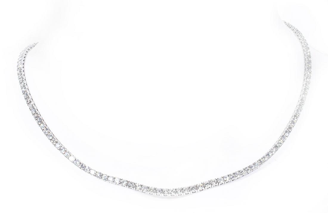 14 kt. White Gold and Diamond Necklace (1 of 4)