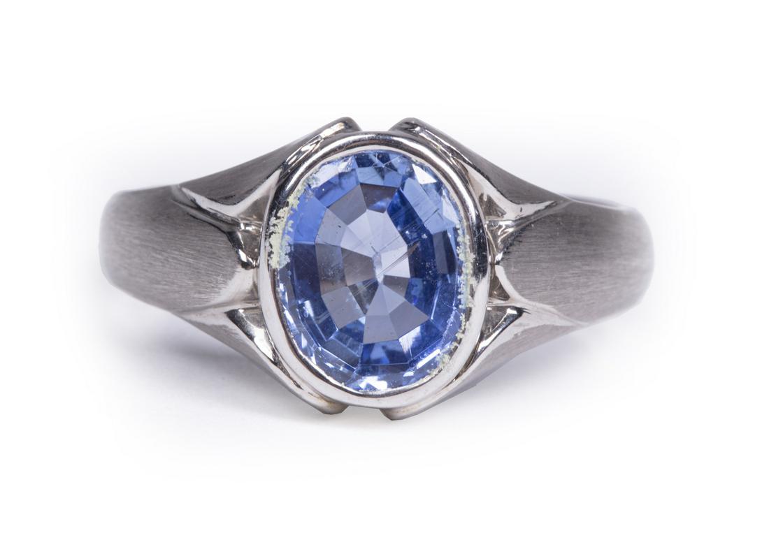 Platinum and Sapphire Ring (1 of 3)