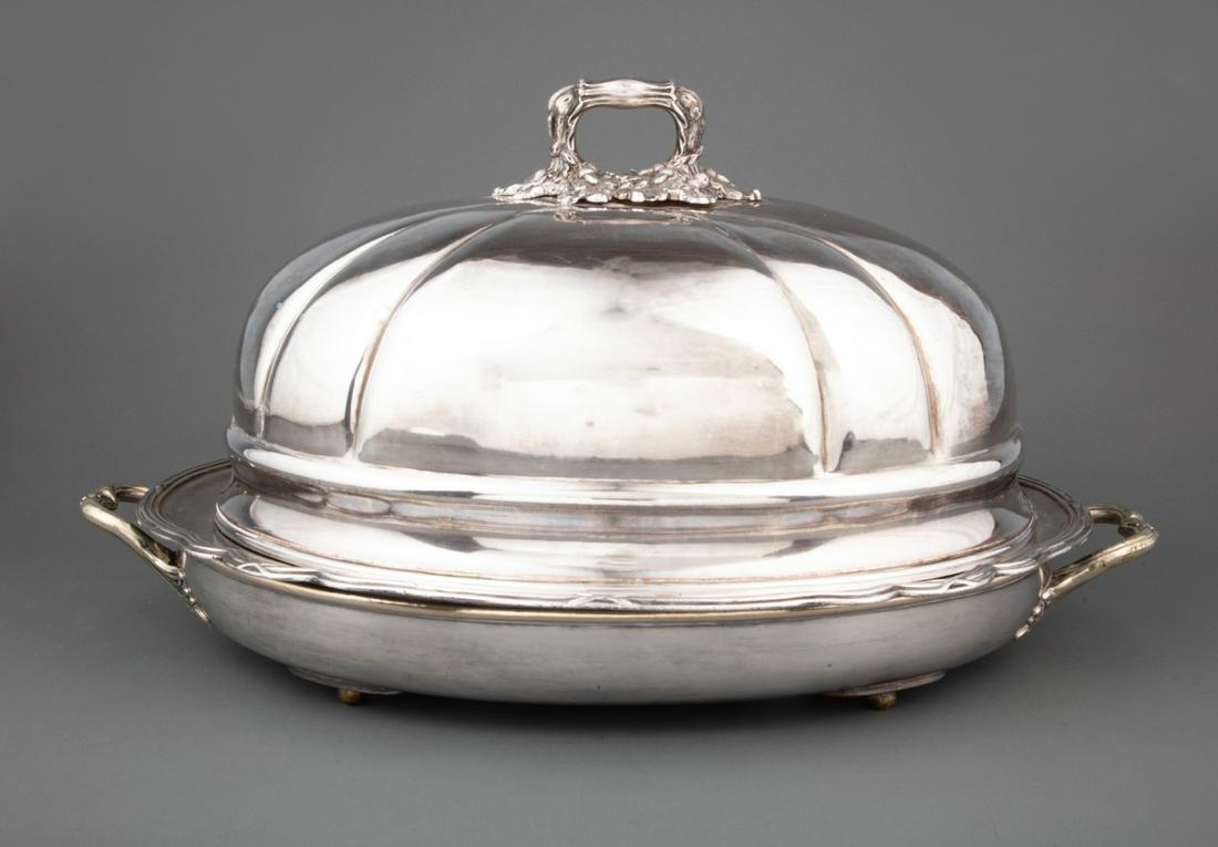 Sheffield Plate Meat Dish with Domed Cover (1 of 2)