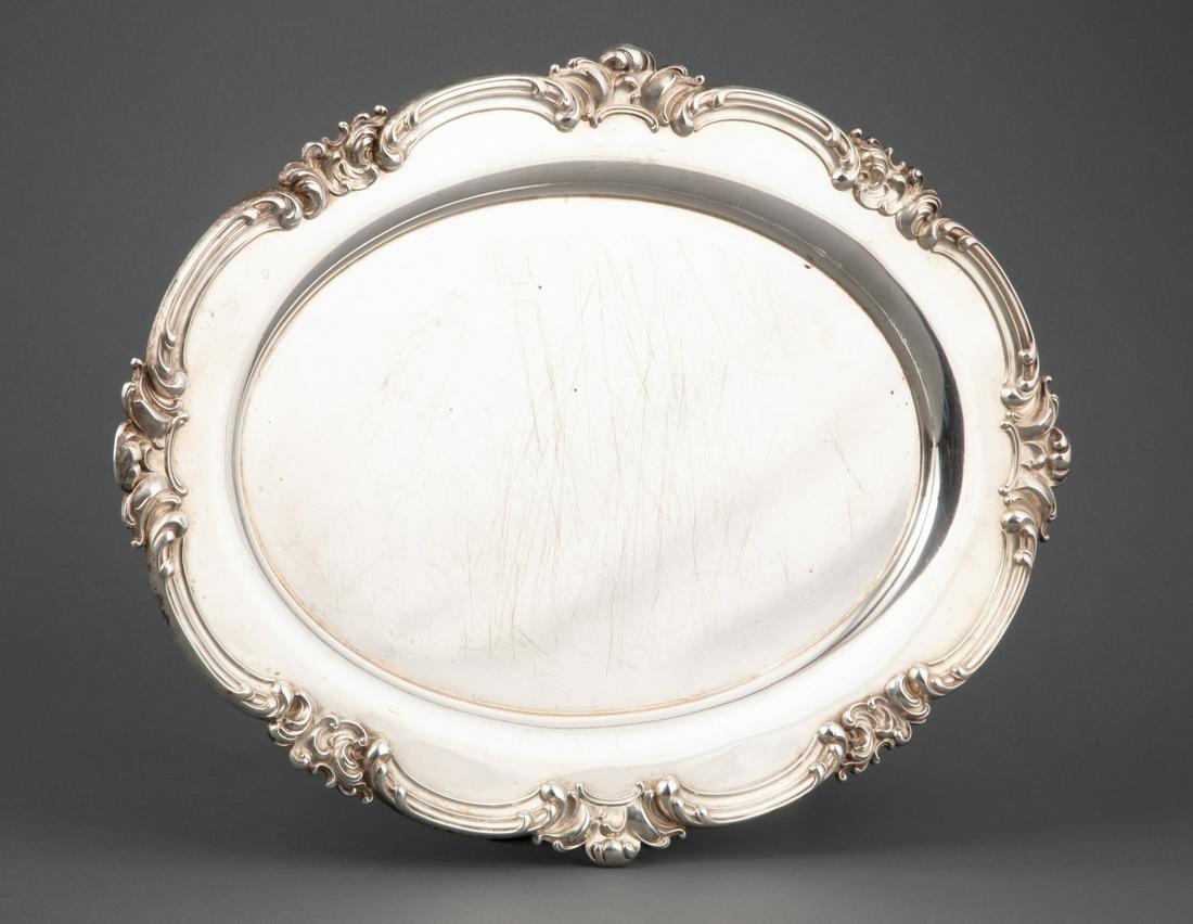 Simpson, Hall & Miller Sterling Silver Meat Tray Auction