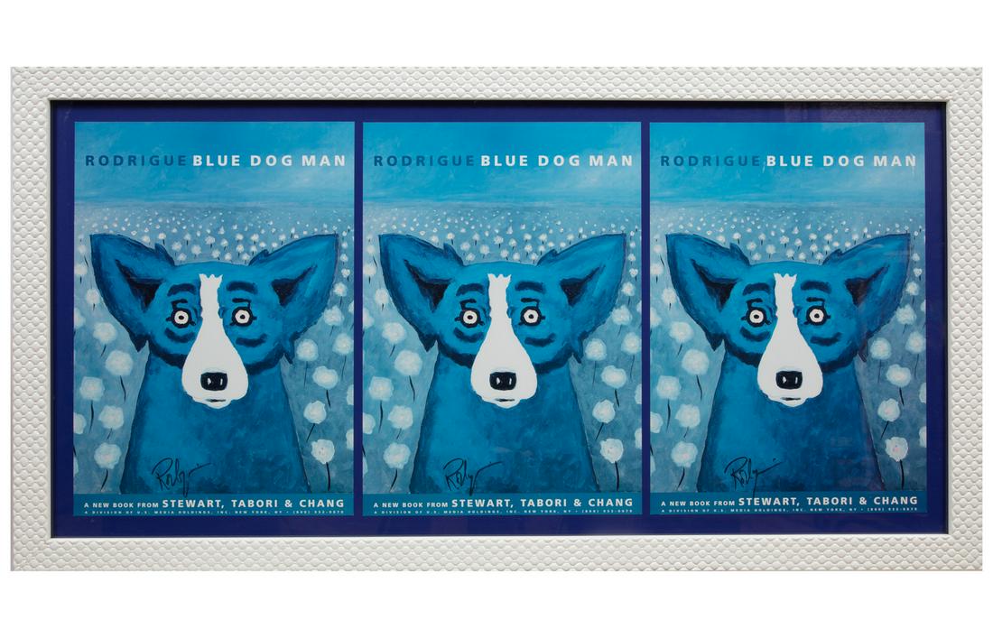 Three George Rodrigue Blue Dog Man Book Posters (1 of 4)