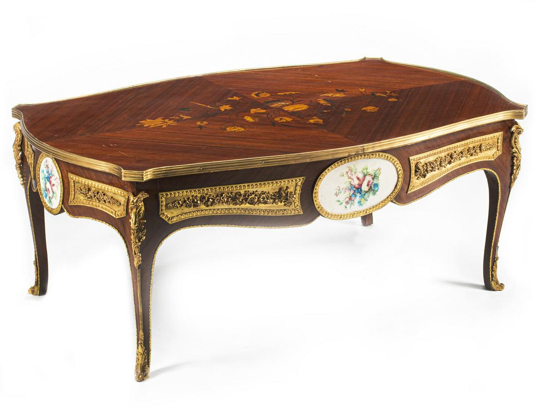 Louis XV-Style Porcelain Bronze-Mounted Low Table (1 of 4)